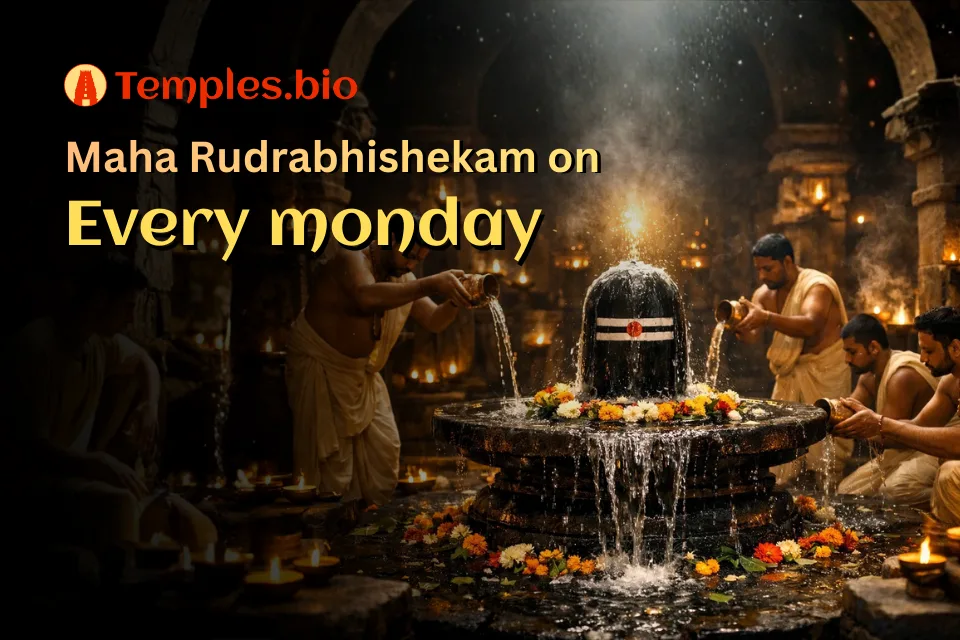 Maha Rudrabhishekam at Sacred Shiva Temple