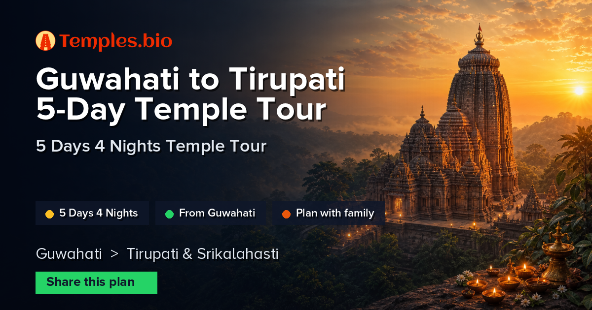 Guwahati to Tirupati 5-Day Temple Tour