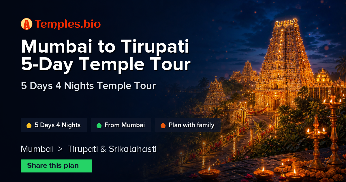 Mumbai to Tirupati 5-Day Temple Tour