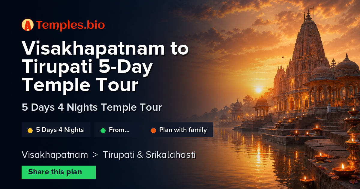 Visakhapatnam to Tirupati 5-Day Temple Tour