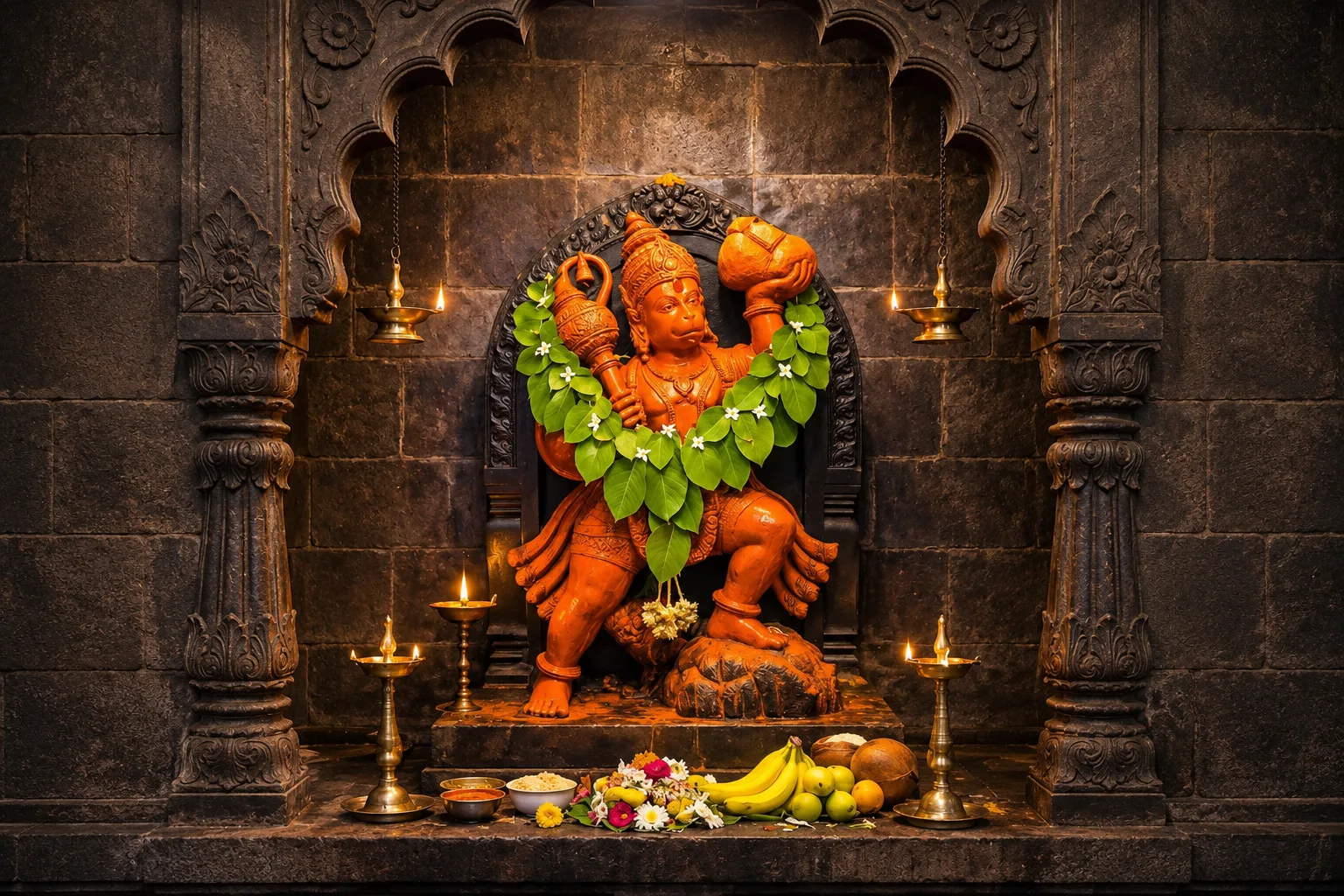 Hanuman Akupuja and Abhishekam